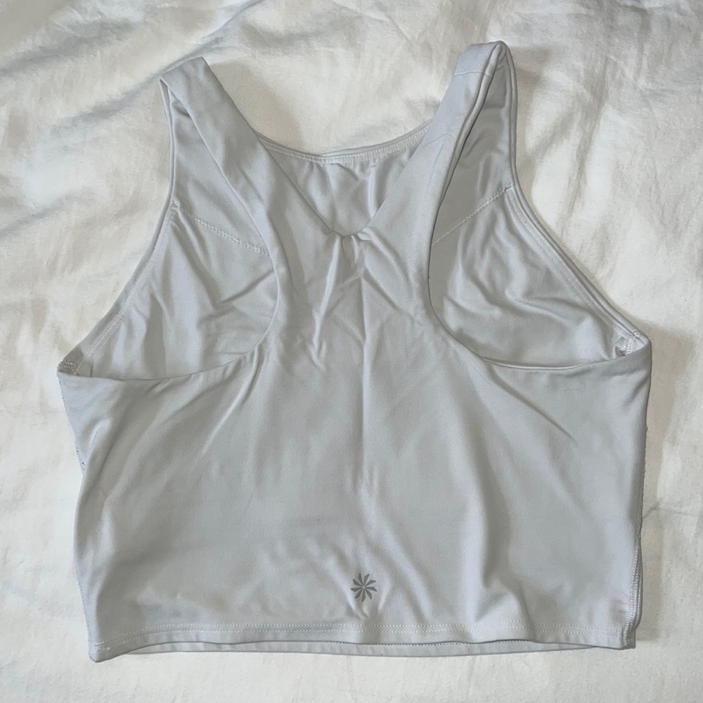 White athleta crop top